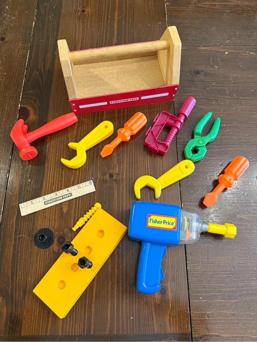 Fisher-Price Blue Toy Power Drill & Multicolor Tool Set